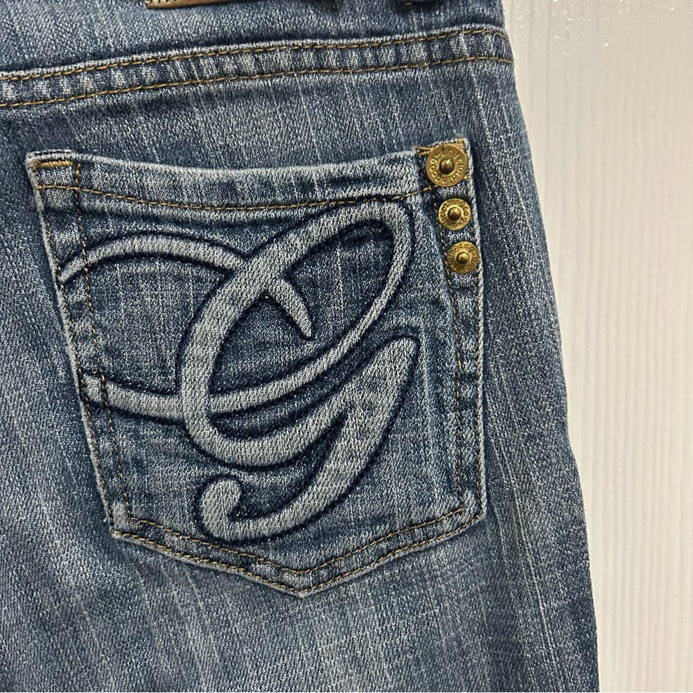 Y2K G Unit Jeans Women Size 5 Embroidered Denim Vintage Baby Phat Miss Sixty